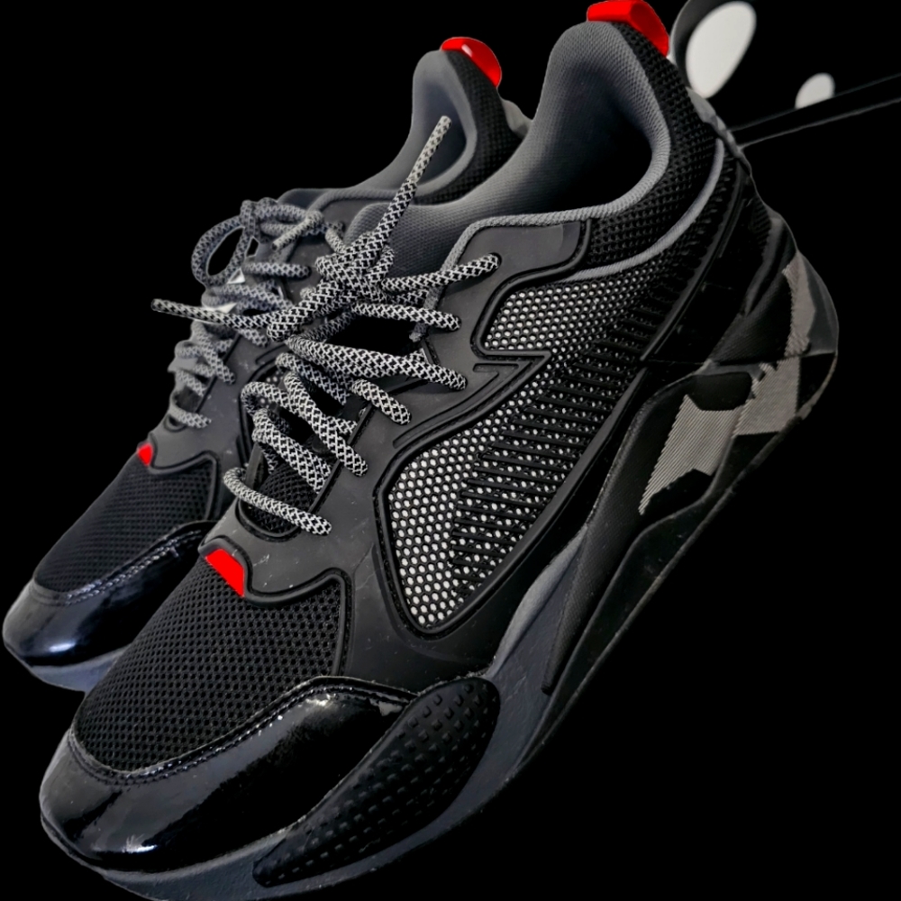 PUMA Mens Bat Hero X Rs-X Lace Up Sneakers Casual.